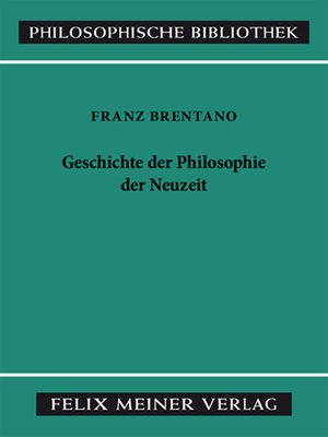 cover image of Geschichte der Philosophie der Neuzeit